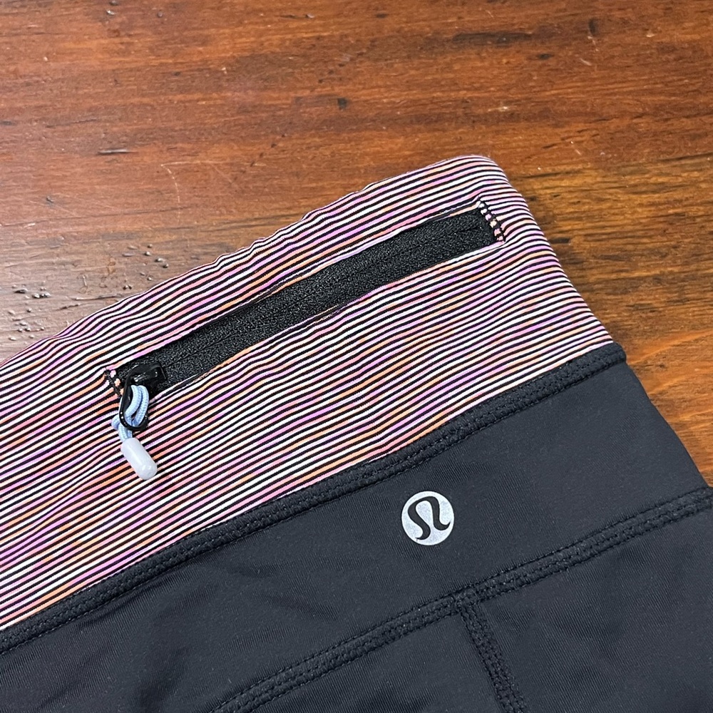 Lululemon Athletica Run Shorty Shorts Multi Waistband Women's size 10